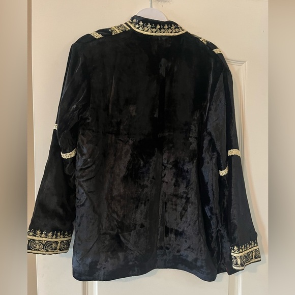 Soft surroundings Elegant Black and Gold Women's Jacket Size Small Runs Large - Picture 7 of 16